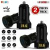 Car Charger Dual Smart Fast USB Port Adapter 2 Pcs Speedy Charging Phone Car Plug 5 Core CDKC112USB