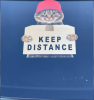 2 pieces Keep Distance Sticker for Cars;  laptop etc Funny cat sticker 10 inchx 8 inch