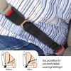 2Pcs Car Seat Belt Extender 14.37in Buckle Tongue Webbing Extension Safety Belt