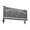 Coat rack Wall mounted Rustic Wood Plank Look TOUTE LA FAMILLE with 5 Key Hangers RT