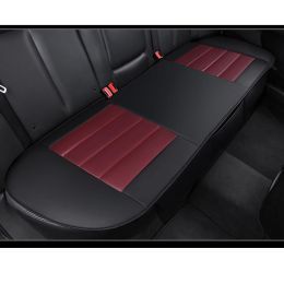 Full Surround Front Car Seat Cover Leather Pad Mat Auto Chair Cushion Protector (Color: Black+Red, Qty: 1pc rear cover)