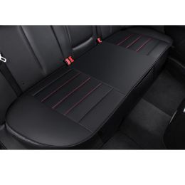 Full Surround Front Car Seat Cover Leather Pad Mat Auto Chair Cushion Protector (Color: Black, Qty: 1pc rear cover)