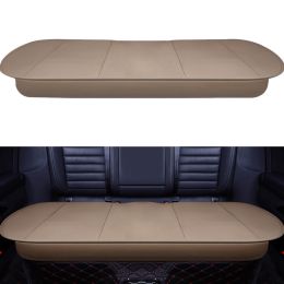 Universal Auto Car Front Seat Cover Breathable PU Leather Cushion Protector Mat (Color: Beige, size: 1pc rear seat cover)