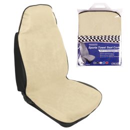 Waterproof Sweat Towel Car Seat Cover (Color: Beige)