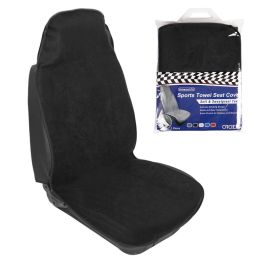 Waterproof Sweat Towel Car Seat Cover (Color: Black)