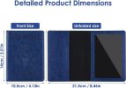 Passport Holder with Vaccine Card Slot Holder for Men & Women, Waterproof PU Leather, Dark Blue